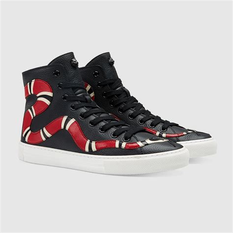 gucci leather high kingsnake